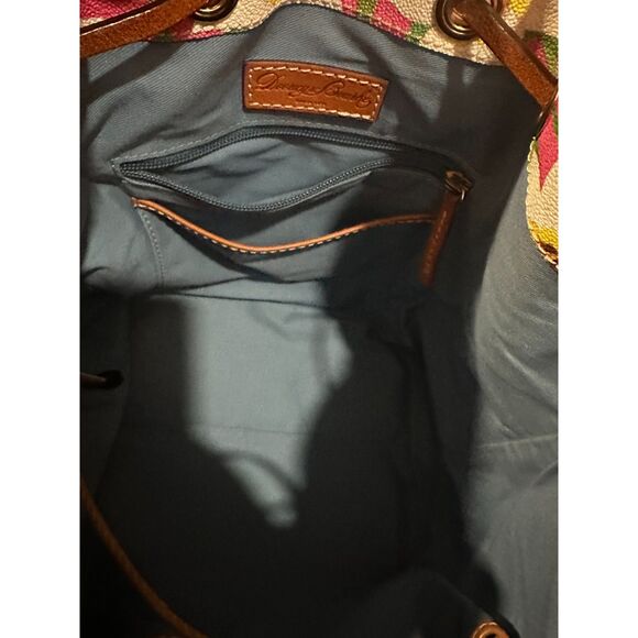 Dooney & Bourke Daffodil Drawstring Bag & Matching Wristlet EUC - Picture 3 of 10